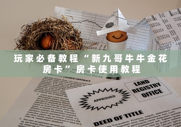 玩 家 必 备 教 程 “ 新 九 哥 牛 牛 金 花 房 卡 ” 房 卡 使 用 教 程	