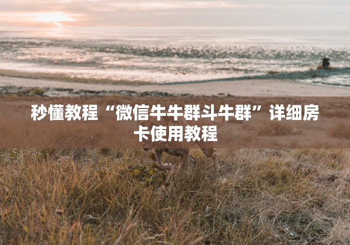 秒懂教程“微信牛牛群斗牛群”详细房卡使用教程