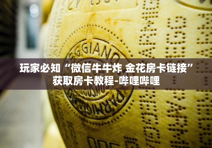 玩家必知“微信牛牛炸 金花房卡链接”获取房卡教程-哔哩哔哩